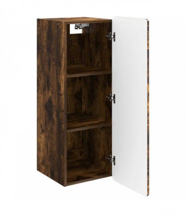 vidaXL Wall-Mounted Cabinet Smoked Oak 33 x 34.5 x 94 cm