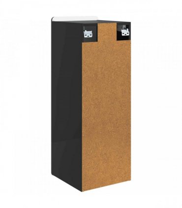 vidaXL Wall-Mounted Cabinet Black 33 x 34.5 x 94 cm Engineered Wood