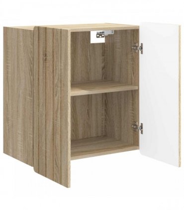 vidaXL Wall-Mounted Cabinet Sonoma Oak 59 x 31 x 64 cm Engineered Wood