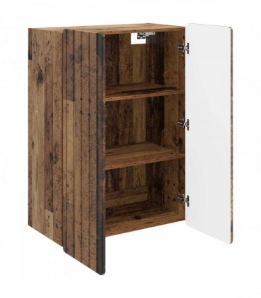 vidaXL Wall-Mounted Cabinet Old Wood 66 x 34.5 x 92 cm Engineered Wood