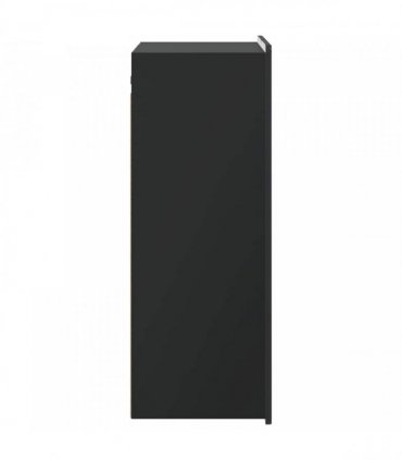 vidaXL Wall-Mounted Cabinet Black 66 x 34.5 x 92 cm Engineered Wood