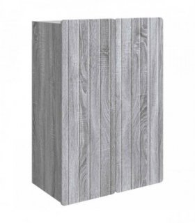 vidaXL Wall-Mounted Cabinet Grey Sonoma 66 x 34.5 x 92 cm
