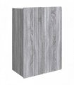 vidaXL Wall-Mounted Cabinet Grey Sonoma 66 x 34.5 x 92 cm