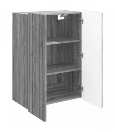 vidaXL Wall-Mounted Cabinet Grey Sonoma 66 x 34.5 x 92 cm