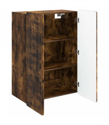 vidaXL Wall-Mounted Cabinet Smoked Oak 66 x 34.5 x 92 cm