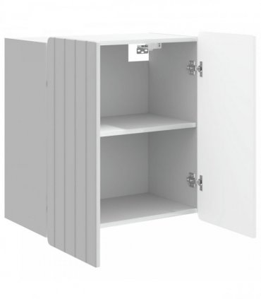 vidaXL Wall-Mounted Cabinet High Gloss White 59 x 31 x 64 cm