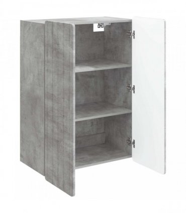 vidaXL Wall-Mounted Cabinet Concrete Grey 66 x 34.5 x 92 cm