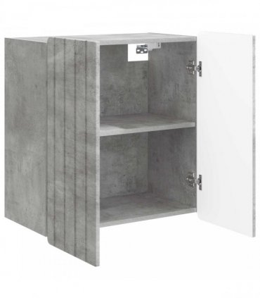 vidaXL Wall-Mounted Cabinet Concrete Grey 59 x 31 x 64 cm