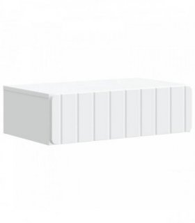 vidaXL Wall-Mounted Side Table White 59 x 34.5 x 17 cm Engineered Wood — V0672203031