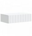 vidaXL Wall-Mounted Side Table White 59 x 34.5 x 17 cm Engineered Wood — V0672203031