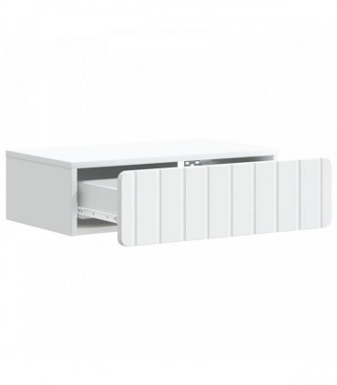 vidaXL Wall-Mounted Side Table White 59 x 34.5 x 17 cm Engineered Wood — V0672203031