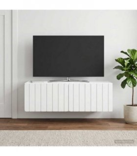 vidaXL Wall-Mounted TV Cabinet White 98 x 41 x 30 cm Engineered Wood — V0672203033
