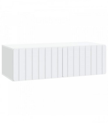 vidaXL Wall-Mounted TV Cabinet White 98 x 41 x 30 cm Engineered Wood — V0672203033