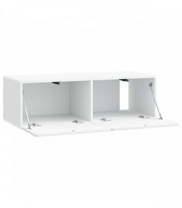 vidaXL Wall-Mounted TV Cabinet White 98 x 41 x 30 cm Engineered Wood — V0672203033