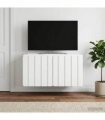 vidaXL Wall-Mounted TV Cabinet White 59.5 x 41 x 30 cm Engineered Wood — V0672203034