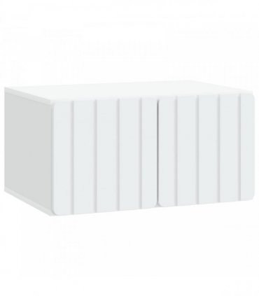 vidaXL Wall-Mounted TV Cabinet White 59.5 x 41 x 30 cm Engineered Wood — V0672203034
