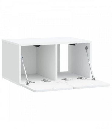 vidaXL Wall-Mounted TV Cabinet White 59.5 x 41 x 30 cm Engineered Wood — V0672203034