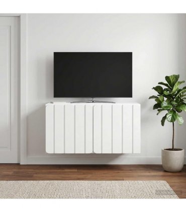 vidaXL Wall-Mounted TV Cabinet White 59.5 x 31 x 30 cm Engineered Wood — V0672203035