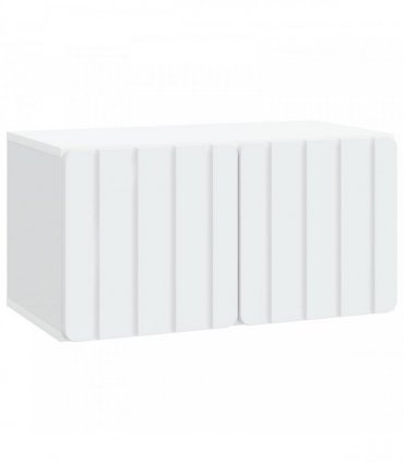 vidaXL Wall-Mounted TV Cabinet White 59.5 x 31 x 30 cm Engineered Wood — V0672203035