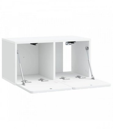 vidaXL Wall-Mounted TV Cabinet White 59.5 x 31 x 30 cm Engineered Wood — V0672203035
