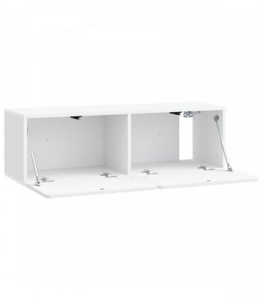 vidaXL Wall-Mounted TV Cabinet White 98 x 31 x 30 cm Engineered Wood — V0672203036