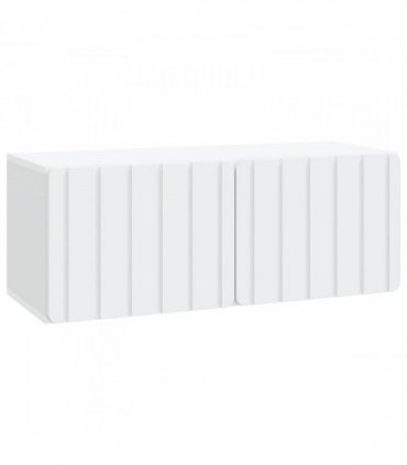 vidaXL Wall-Mounted TV Cabinet White 78.5 x 31 x 30 cm Engineered Wood — V0672203038