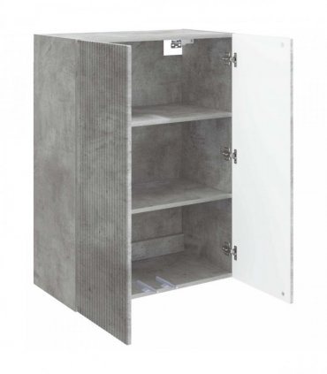 vidaXL Wall-Mounted Cabinet Concrete Grey 66 x 34.5 x 90 cm — V0672203049