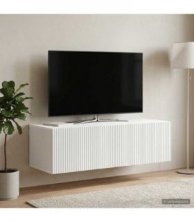 vidaXL Wall-Mounted TV Cabinet White 98 x 41 x 30 cm Engineered Wood — V0672203068