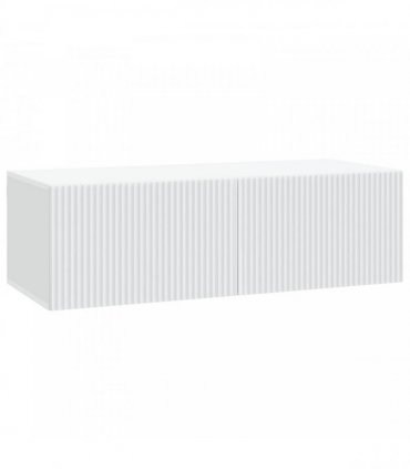 vidaXL Wall-Mounted TV Cabinet White 98 x 41 x 30 cm Engineered Wood — V0672203068