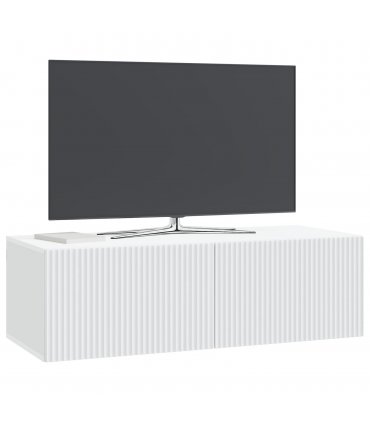 vidaXL Wall-Mounted TV Cabinet White 98 x 41 x 30 cm Engineered Wood — V0672203068