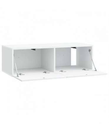 vidaXL Wall-Mounted TV Cabinet White 98 x 41 x 30 cm Engineered Wood — V0672203068