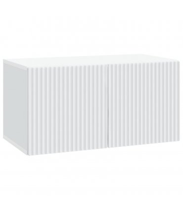 vidaXL Wall-Mounted TV Cabinet White 59.5 x 31 x 30 cm Engineered Wood — V0672203069