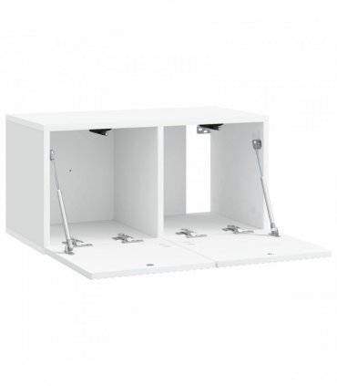 vidaXL Wall-Mounted TV Cabinet White 59.5 x 31 x 30 cm Engineered Wood — V0672203069