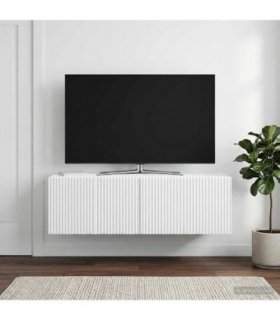 vidaXL Wall-Mounted TV Cabinet White 98 x 31 x 30 cm Engineered Wood — V0672203070