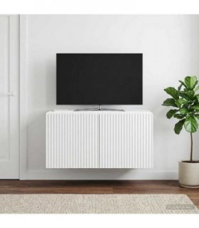 vidaXL Wall-Mounted TV Cabinet White 59.5 x 41 x 30 cm Engineered Wood — V0672203071