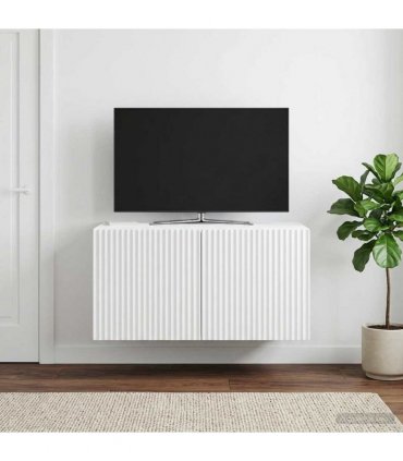 vidaXL Wall-Mounted TV Cabinet White 59.5 x 41 x 30 cm Engineered Wood — V0672203071
