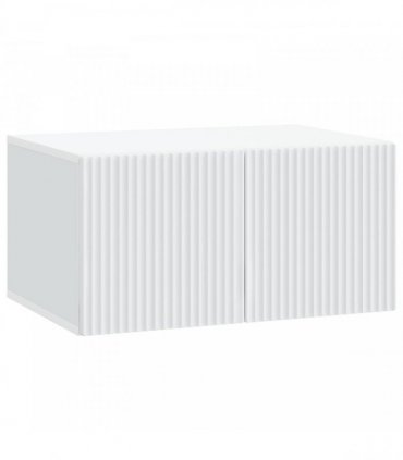 vidaXL Wall-Mounted TV Cabinet White 59.5 x 41 x 30 cm Engineered Wood — V0672203071