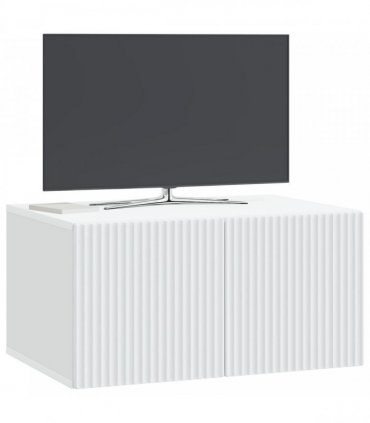 vidaXL Wall-Mounted TV Cabinet White 59.5 x 41 x 30 cm Engineered Wood — V0672203071