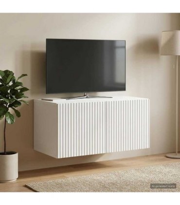 vidaXL Wall-Mounted TV Cabinet White 59.5 x 41 x 30 cm Engineered Wood — V0672203071