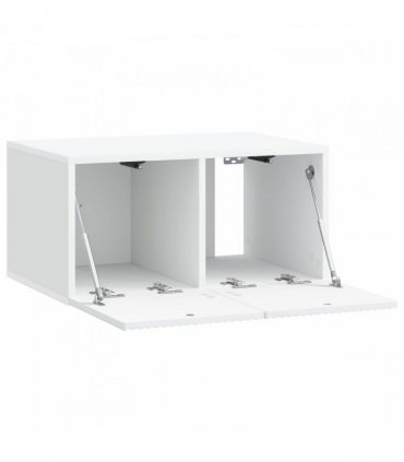 vidaXL Wall-Mounted TV Cabinet White 59.5 x 41 x 30 cm Engineered Wood — V0672203071