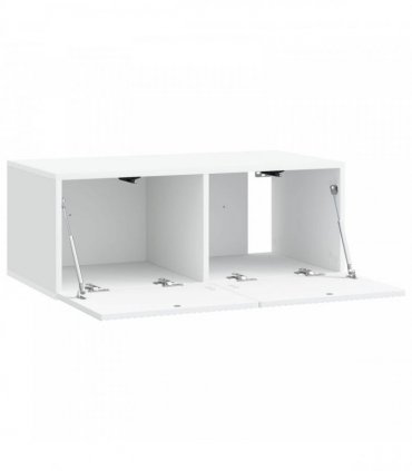 vidaXL Wall-Mounted TV Cabinet White 78.5 x 41 x 30 cm Engineered Wood — V0672203072