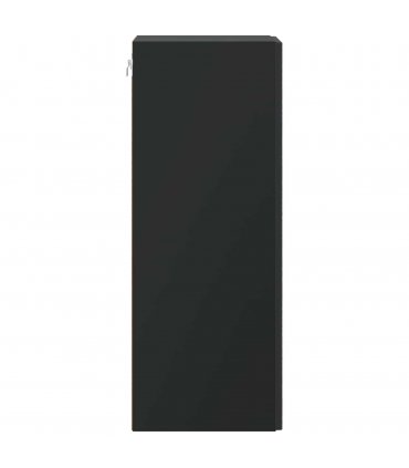 vidaXL Wall-Mounted Cabinet Black 33 x 34.5 x 90 cm Engineered Wood — V0672203075