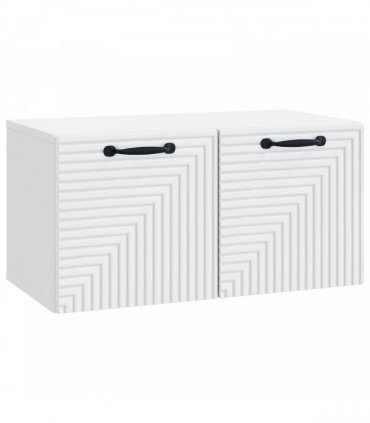 vidaXL Wall-Mounted TV Cabinet White 59.5 x 31 x 30 cm Engineered Wood — Size: 59.5 x 31 cm