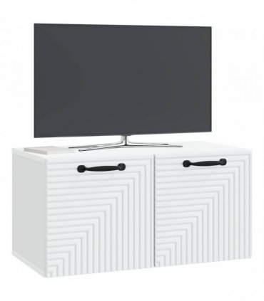 vidaXL Wall-Mounted TV Cabinet White 59.5 x 31 x 30 cm Engineered Wood — Size: 59.5 x 31 cm