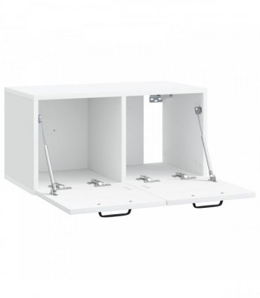 vidaXL Wall-Mounted TV Cabinet White 59.5 x 31 x 30 cm Engineered Wood — Size: 59.5 x 31 cm