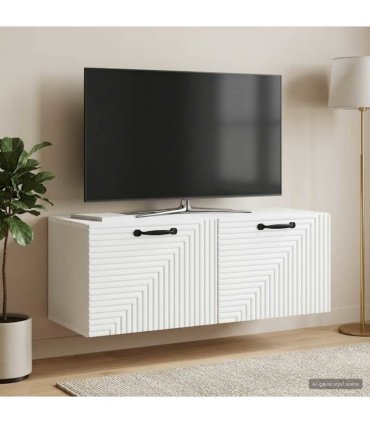 vidaXL Wall-Mounted TV Cabinet White 78.5 x 31 x 30 cm Engineered Wood — Size: 78.5 x 31 cm