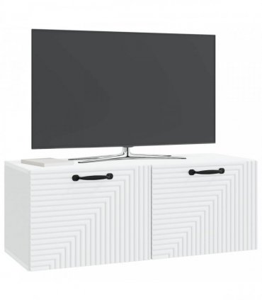 vidaXL Wall-Mounted TV Cabinet White 78.5 x 31 x 30 cm Engineered Wood — Size: 78.5 x 31 cm