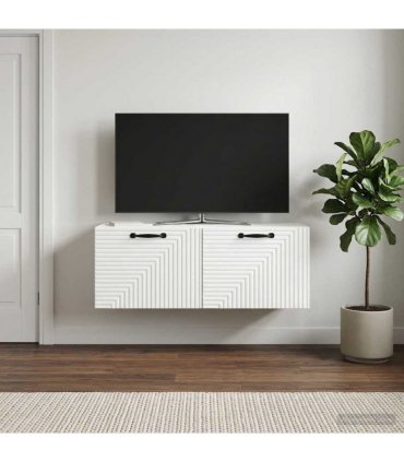 vidaXL Wall-Mounted TV Cabinet White 78.5 x 31 x 30 cm Engineered Wood — Size: 78.5 x 31 cm