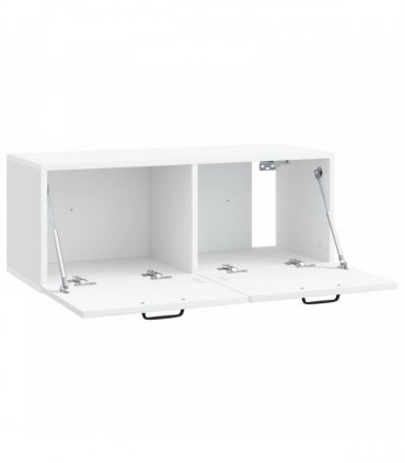vidaXL Wall-Mounted TV Cabinet White 78.5 x 31 x 30 cm Engineered Wood — Size: 78.5 x 31 cm
