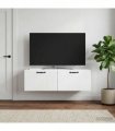 vidaXL Wall-Mounted TV Cabinet White 98 x 41 x 30 cm Engineered Wood — Size: 98 x 41 cm
